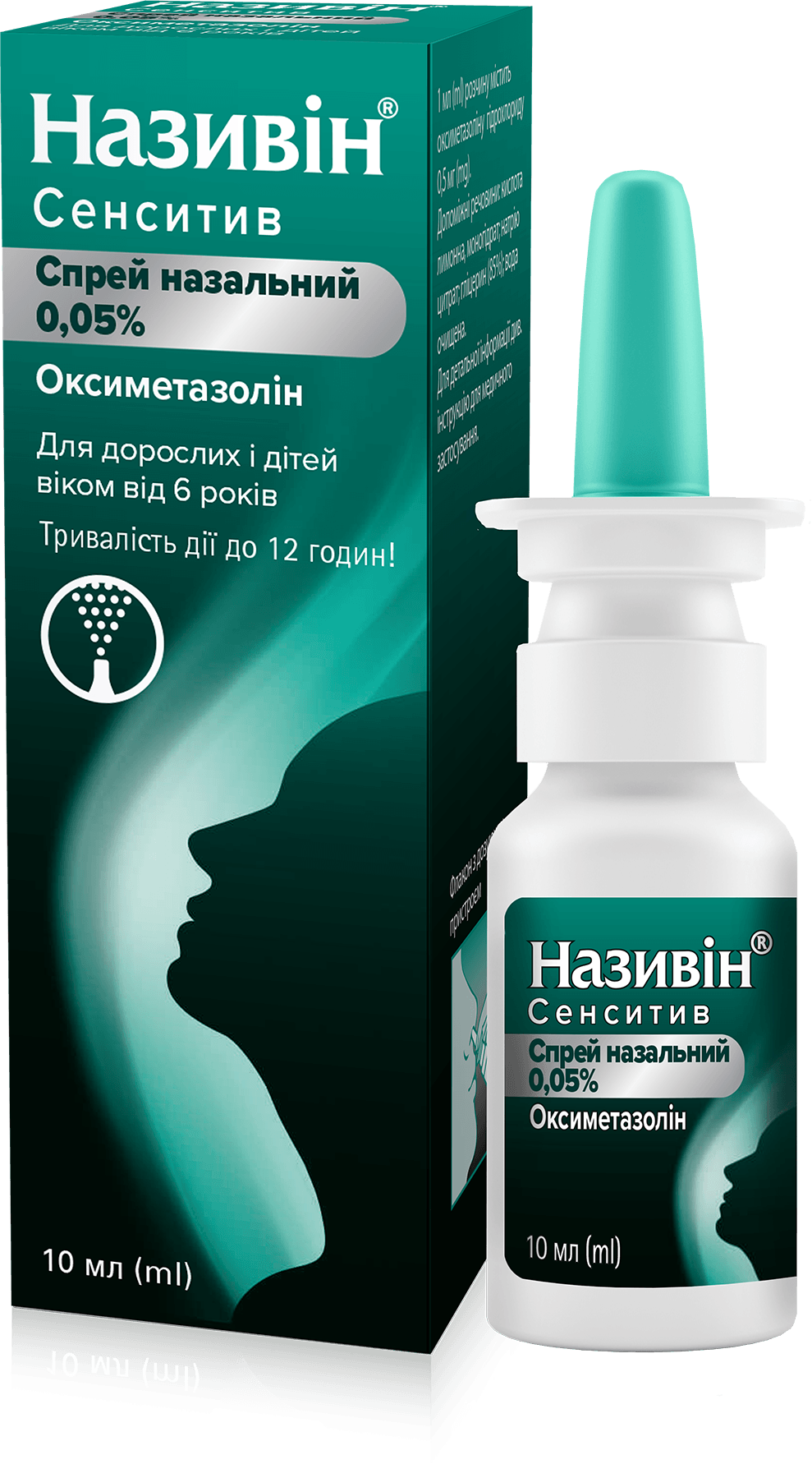 НАЗИВІН® СЕНСИТИВ спрей назальний 0,05%